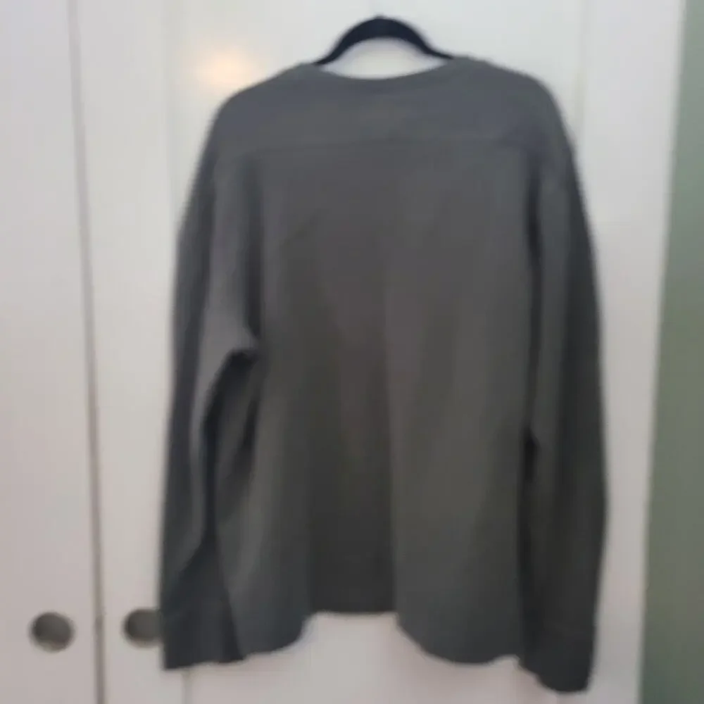 Banana Republic Size‎ XLT Ribbed Olive Green Long Sleeve Henley Classic Casual